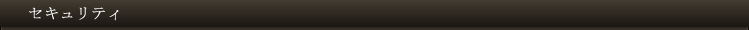 セキュリティ